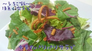 頂魚穴子で🎣中骨のパリパリサラダ