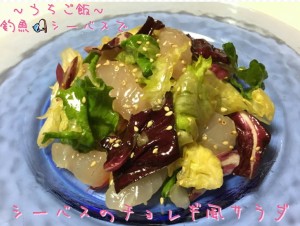 釣魚シーバスで🎣シーバスのチョレギ風サラダ